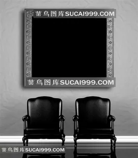 欧式高清画框椅子素材