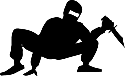 忍者素材卡通剪影