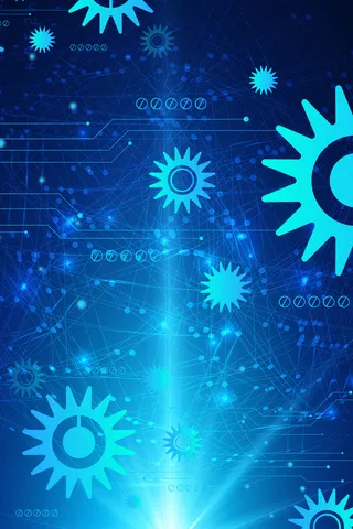 复杂形状线条蓝色背景PSD素材