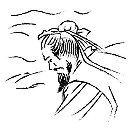 农夫白描头像ai矢量模版下载