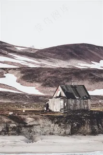 黑白色调的农舍小屋高清图片 黑白色调的农舍小屋高清图片