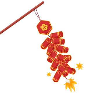 红色烟花爆竹免扣素材