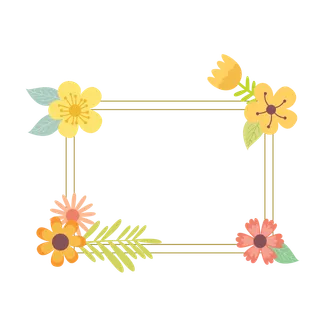 卡通边框花