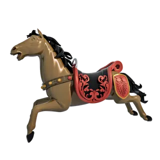 木马玩具剪贴画儿童节幼儿园插画