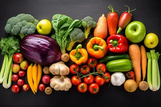 有机蔬菜水果摄影图