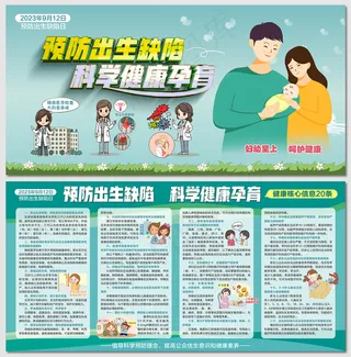 2023预防出生缺陷日核心信息展板