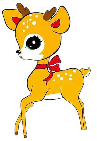 卡通小鹿黄色可爱
