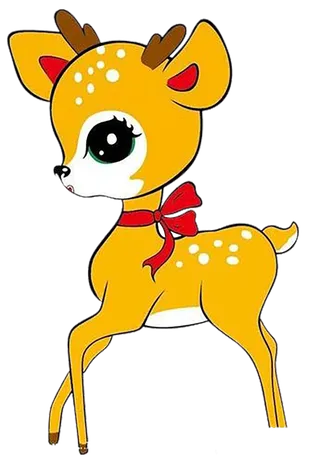 卡通小鹿黄色可爱