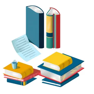 彩色书本矢量元素