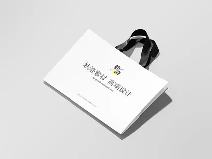 高端文创艺术品牌纸袋VI样机
