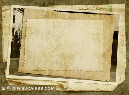 怀旧风格相片纸张图片