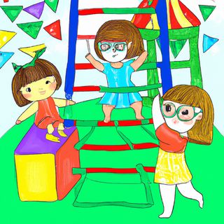 儿童游乐园人物插图