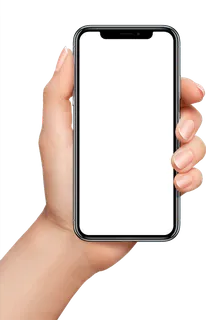 手势左手拿手机免抠png手机样机