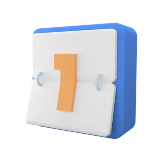 日期简约3D数据png图标素材