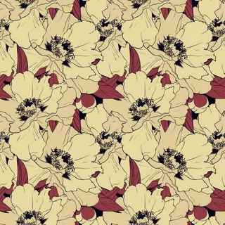 花卉唯美手绘花朵面料纹理手机壳布料面料印花服装矢量图案素材