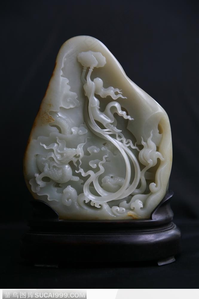 中华传统-嫦娥奔月花纹玉器