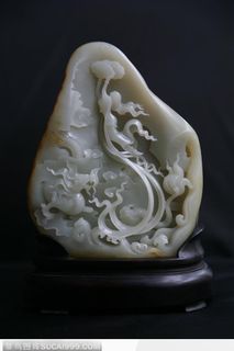 中华传统-嫦娥奔月花纹玉器