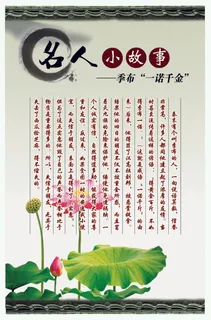 校园文化墙季布“一诺千金” 校园文化墙季布“一诺千金”