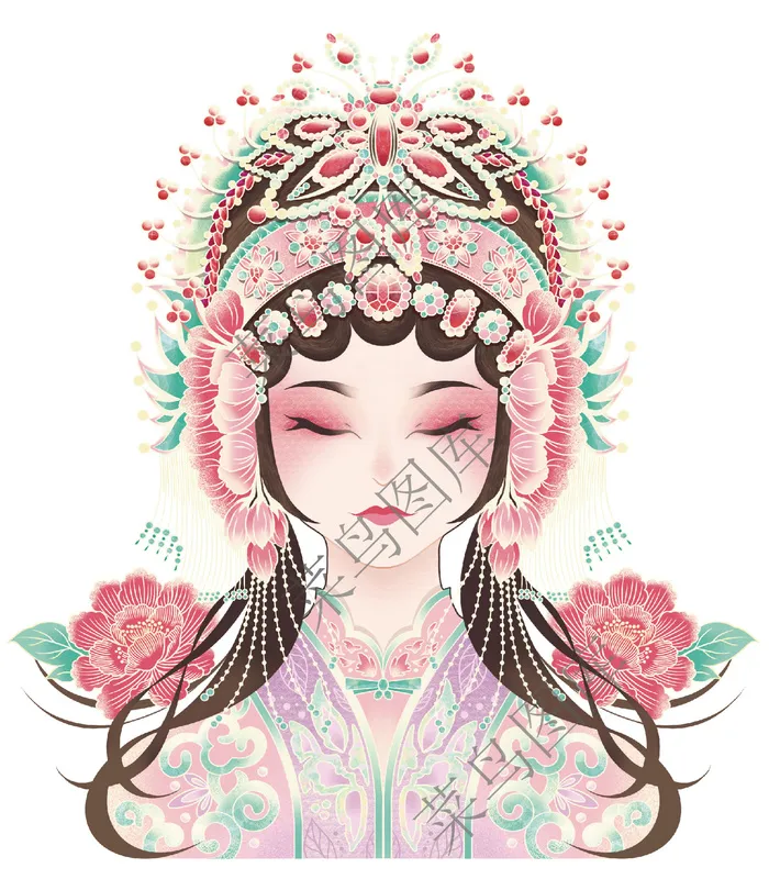 戏曲脸谱高清图3ai矢量模版下载