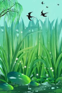 谷雨二十四节气海报设计