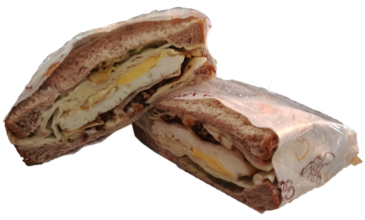 全麦黑麦面包吐司煎蛋烘焙包菜切开三明治牛油果煎蛋免抠摄影元素素材