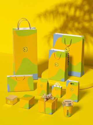 VI样机包装盒贴图包装logo样机