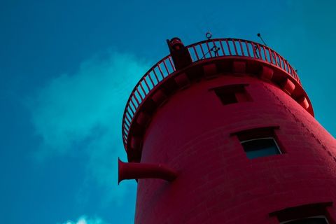 红色灯塔建筑局部图片 红色灯塔建筑局部图片