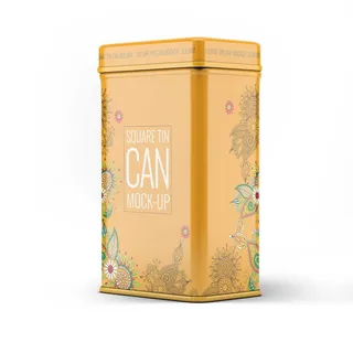 茶叶包装盒样机智能贴图PSD模板