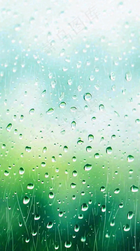 春天绿草下雨水珠，雨水，立春，春分(816x1456)