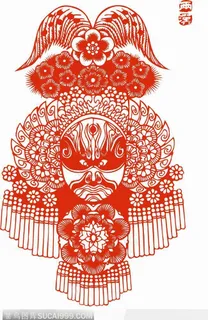 面恶的京剧的脸谱剪纸