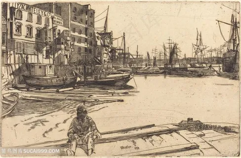 惠斯勒素描湖畔美景 惠斯勒素描湖畔美景