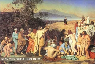 世界著名油画耶稣基督与圣徒