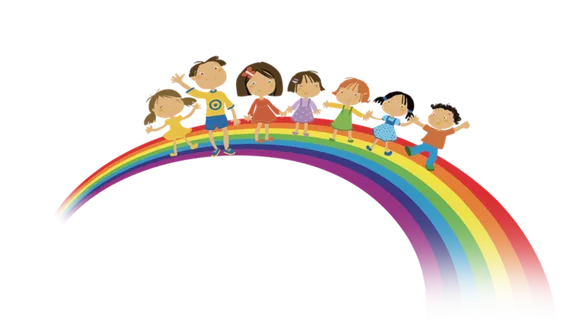 彩虹卡通儿童