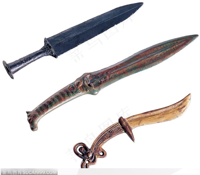 传统工艺品-精巧的青铜匕首