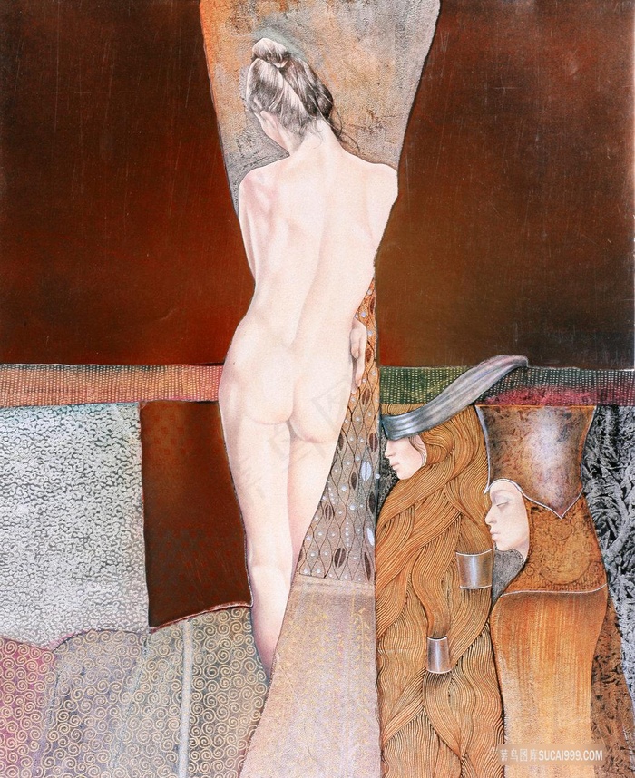 裸背女性艺术装饰画
