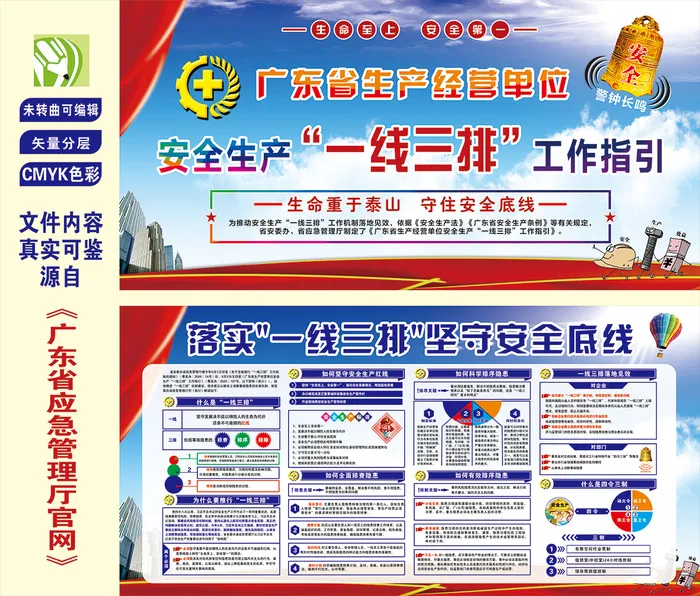 一线三排展板cdr矢量模版下载
