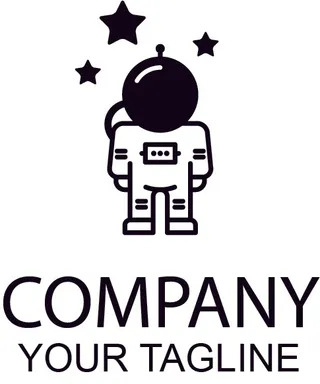 黑白宇航员公司logo