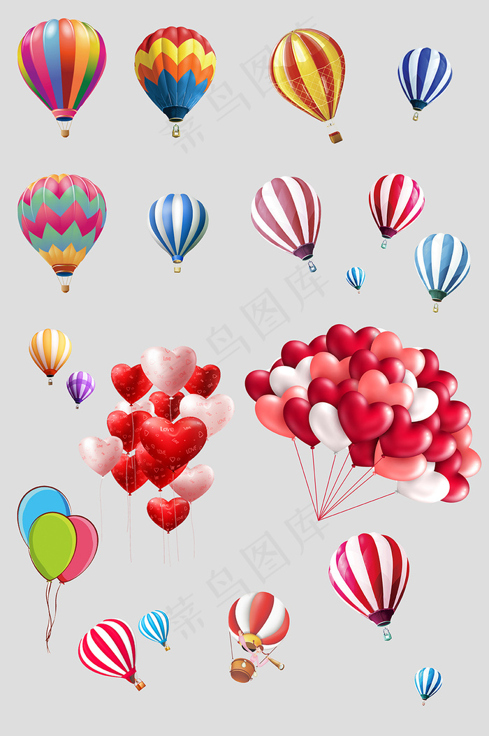 气球气球元素 热气球 