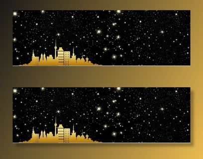 圣诞节雪花装饰风景