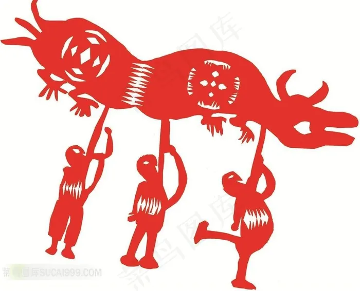 喜庆的剪纸动感图片