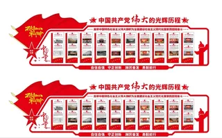 党的光辉历程党建文化墙