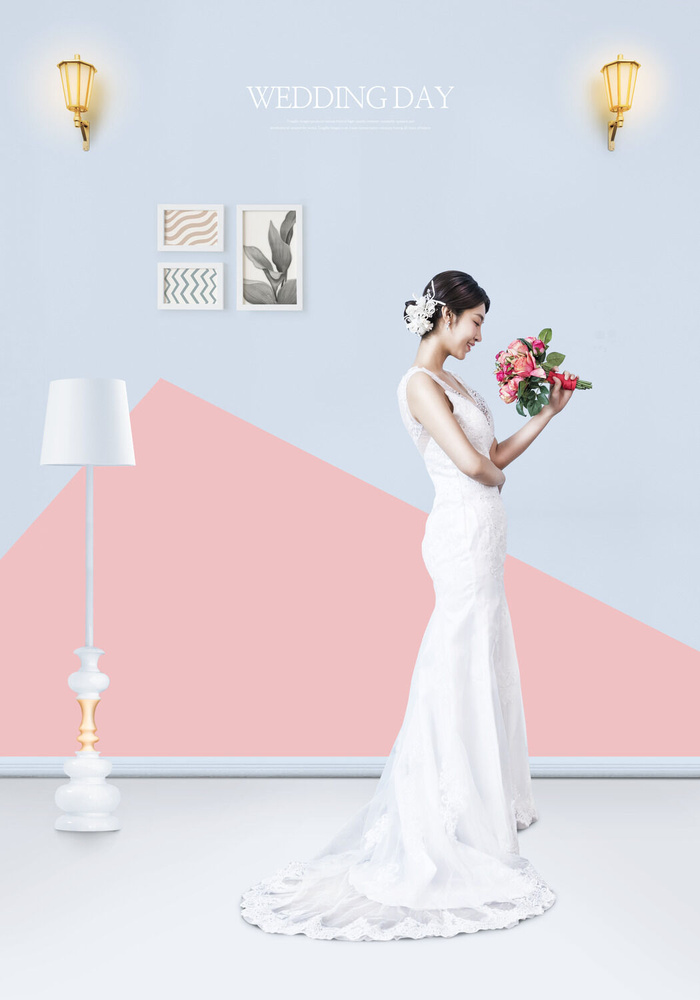 现代韩式结婚婚礼背景