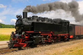 蒸汽火车在行进