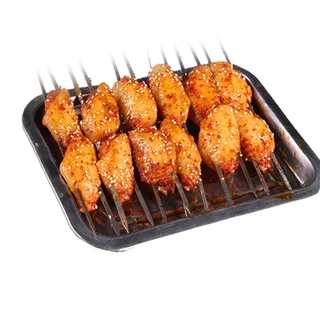 免抠烤翅，烤串，烧烤，鸡肉，美味