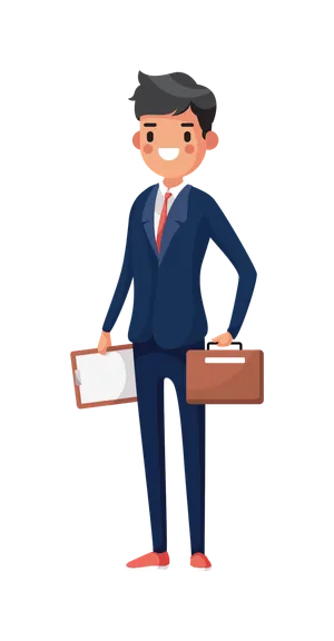 商务人士素材免扣手绘卡通