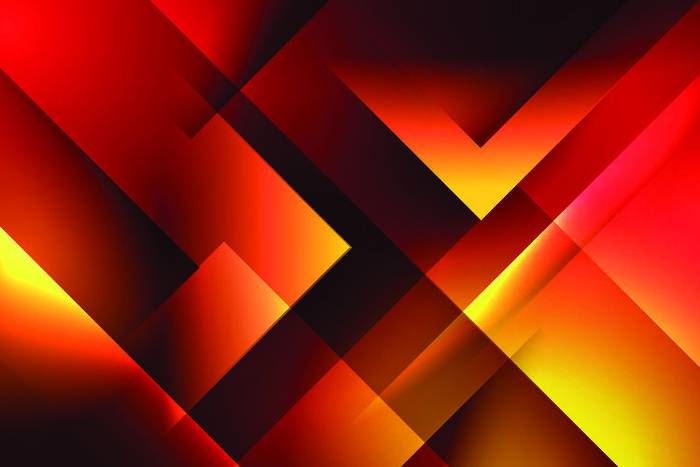 创造抽象几何红橙色背景