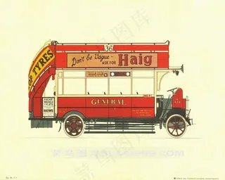 唯美大卡车插画