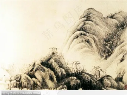雨雾缭绕的山峰图 雨雾缭绕的山峰图