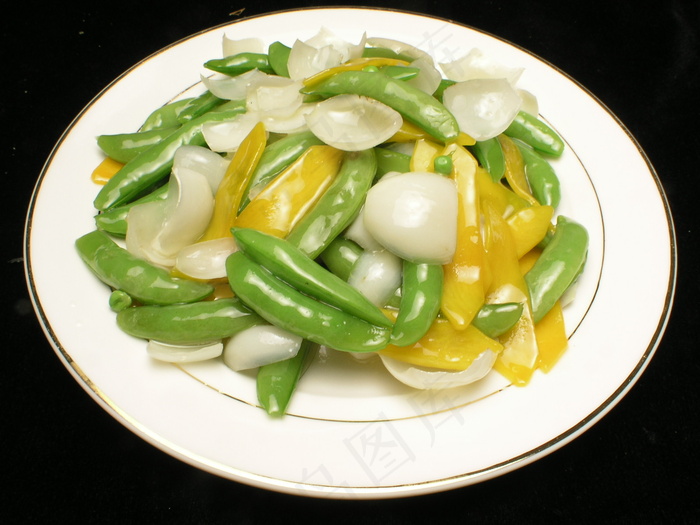 百合蜜豆炒南瓜p