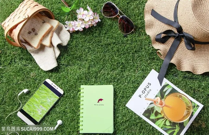 踏青春季旅游草地